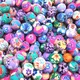 Perles rondes en argile polymère pour la fabrication de bijoux 6mm 8mm 10mm 12mm à motif