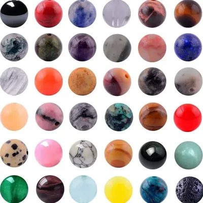 Perles rondes en pierre naturelle pour la fabrication de bijoux 4 à 12mm opale angélite
