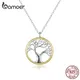 Bamoer-Collier pendentif arbre de vie pour femme argent regardé 925 bijoux de luxe pour la