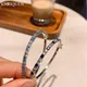 Bracelets de mariage de luxe pour femmes bracelets en diamant à haute teneur en carbone saphir
