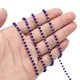 Chapelet de perles en cristal fait à la main chaîne en acier inoxydable 3.5mm chaîne perlée