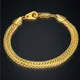 Bracelet à mailles pour homme bijoux Vintage couleur or et argent 8MM chaîne serpent cadeau