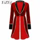 Costume LYus Ringmaster pour femme blazers veste manteau Noël Halloween carnaval cosplay