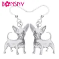Bonsny – boucles d'oreilles en métal plaqué or pour femme et enfant bijoux en forme de goutte