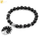CSJA – Bracelet en Onyx noir pour hommes et femmes bijoux en pierre naturelle perles de Yoga fait