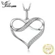 JewelpopPalace-Collier pendentif en argent regardé 925 pour femme Noeud d'amour Cœur Extron