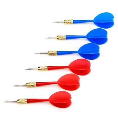 6 Pack Red & Blue Steel Tip Brass Dart Set - 4.5 inches