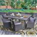 Aristo Outdoor 9-piece Square Wicker Dining Set with Cushions by Christopher Knight Home