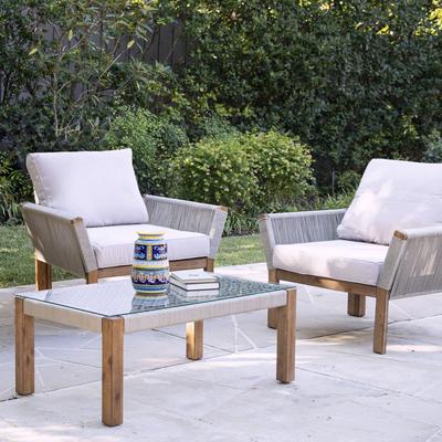 Brendina Outdoor Armchair w/ Cushions - 2pc Set by SEI Furniture in Natural
