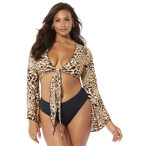 plus-size-womens-cover-up-crop-top-by-swimsuits-for-all-in-cheetah--size-18-20-/