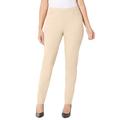 Plus Size Women's Essential Flat Front Pant by Catherines in Sycamore Tan (Size 2X)