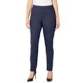 Plus Size Women's Essential Flat Front Pant by Catherines in Navy (Size 2XWP)