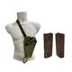 Army WWII U.S. M3 Colt M1911 Canvas Shoulder Holster with WWII US M1911 / 1911 .45 Walnut Wood Pistol Grips - Reproduction (COMBO) (OD GREEN)