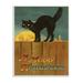 Stupell A Merry Halloween Black Cat Fence Seasonal Holiday Design Wood Wall Art