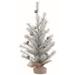 Transpac Artificial 24 in. White Christmas Faux Icy Pine with Burlap Base Tree