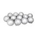 12ct Silver Splendor Shatterproof Matte Christmas Ball Ornaments 4"