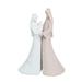 Transpac Resin 8 in. White Christmas Standing Sandstone Couple Holy Set of 2