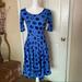 Lularoe Dresses | Lu La Roe Nicole Blue Dress With Blue Circles | Color: Blue | Size: Xs