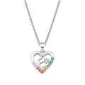 Prinzessin Lillifee Kette mit Anhänger 925 Sterling Silber Mädchen Kinder Halsschmuck, mit Zirkonia synth., 35+3 cm, Multicolor, E, Kommt in Schmuck Geschenk Box, 2027880