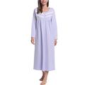 Joyaria Womens Full Length Cotton Victorian Long Sleep Gown Nighties(Light Purple,Small)