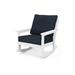 POLYWOOD® Vineyard Deep Seating Outdoor Rocking Chair in Gray/Blue/White | 29.25 H x 28.5 W x 37 D in | Wayfair GNR23WH-145991