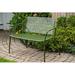 Birch Lane™ Palma Powder Coated Steel Garden Outdoor Bench Metal in Green | 35 H x 48 W x 23 D in | Wayfair 994278A1999543FDB565C5FF75222594