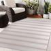 Pink 72 x 48 x 0.08 in Area Rug - Highland Dunes Bonneau Striped/White Indoor/Outdoor Area Rug Polyester | 72 H x 48 W x 0.08 D in | Wayfair