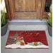 Arlmont & Co. Azizi Come in & Cozy up Dog Non-Slip Outdoor Door Mat Synthetics in White | 60 H x 36 W x 0.08 D in | Wayfair