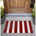 Rosecliff Heights Jacobi Non-Slip Outdoor Door Mat Synthetics in White | Rectangle 2' x 3' | Wayfair B8A30D9AD6364C07A9C46F79ED028308
