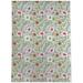 White 36 x 24 x 0.08 in Area Rug - Bay Isle Home™ Hansell Floral Green/Pink/Aqua Indoor/Outdoor Area Rug Polyester | 36 H x 24 W x 0.08 D in | Wayfair