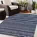 Blue/Navy 60 x 0.08 in Area Rug - Dakota Fields Lynda Southwestern Navy/White Indoor/Outdoor Area Rug Polyester | 60 W x 0.08 D in | Wayfair