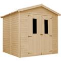 Abri de Jardin en Bois 4 m² - extérieur H228 x 233 x 222 cm - Construction de panneaux en bois