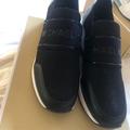 Michael Kors Shoes | Micheal Kors Black Slip On Tennis Shoesl | Color: Black/Silver | Size: 11