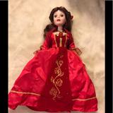 Disney Other | Disney Christmas Belle 14” Doll | Color: Red | Size: Os
