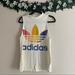 Adidas Tops | Adidas Multi Color Logo Workout Tank S | Color: Cream/Yellow | Size: S