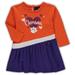 Girls Infant Orange Clemson Tigers Heart French Terry Dress