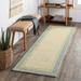 Pualas 2' x 3' Modern Solid Border Handmade Wool Cream/Dusty Sage/Light Beige/Light Olive/Medium Gray/Olive/Peach Area Rug - Hauteloom