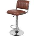 Tabouret de bar Simili Marron 360° H. assise 84 cm