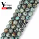 Perles Rondes en Pierre Naturelle Turquoises Africaines de 4 6 8 10mm pour Bijoux Bracelet de