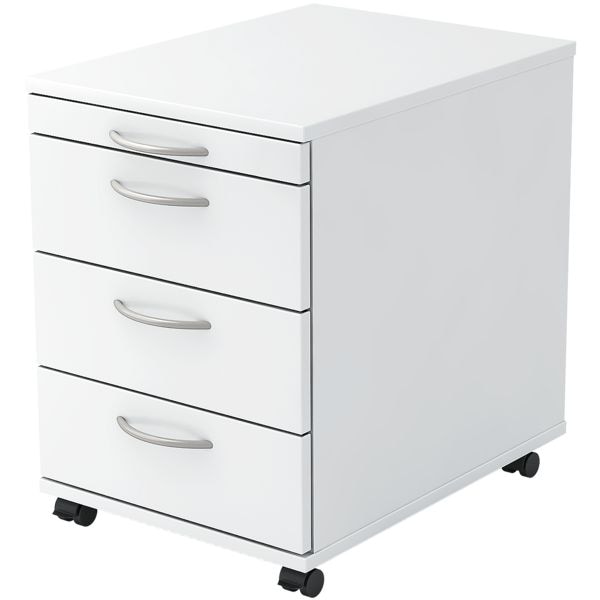 HAMMERBACHER Rollcontainer »Home Office« Kunstoffbogengriffe weiß, 42.8x59x58 cm