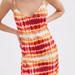 Zara Dresses | New Zara Tie Dye Orange Striped Tank Midi Dress S | Color: Orange/Red | Size: S