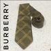 Burberry Accessories | Burberry London Green Nova Check Silk Tie Euc | Color: Green | Size: 3 3/4”