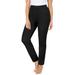 Plus Size Women's Essential Flat Front Pant by Catherines in Black (Size 1XWP)