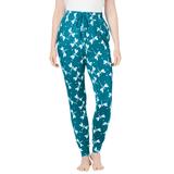 Plus Size Women's Relaxed Pajama Pant by Dreams & Co. in Dark Turq Dragonfly (Size 38/40) Pajama Bottoms
