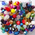 Isywaka-Perles de cristal bicone autrichiennes couleurs mélangées perles de verre à breloques
