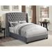 Risorangis Grey Tufted Upholstered Bed