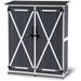 MCombo 64 inch Tall Outdoor Storage Cabinet Sheds with Lockable Double Doors, Fir Wood 1400