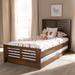 Mission Wood Twin Size Bed with trundle by Baxton Studio