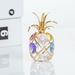 The Holiday Aisle® Mini Pineapple Holiday Shaped Ornament Metal/Crystal | 2.5 H x 1 W x 1 D in | Wayfair CT0228M