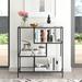 Mercury Row® Osteen 40" H x 36" W Steel Etagere Bookcase in Black/Brown | 40 H x 36 W x 14 D in | Wayfair 1BF12AF0B15B496BA63A4BDE0D3BEB16